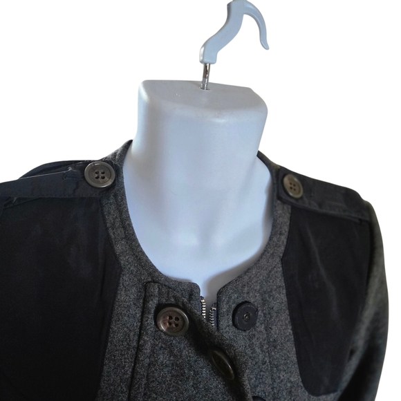 BCBGMaxAzria Womens Black and Gray Bomber Jacket - Picture 7 of 10